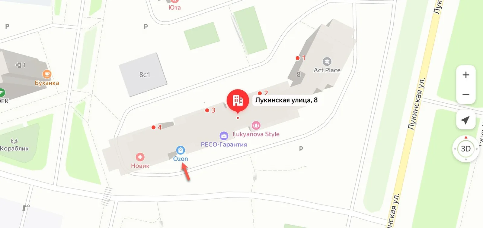 Карта проезда: 119634, г. Москва, ул. Лукинская, д. 8